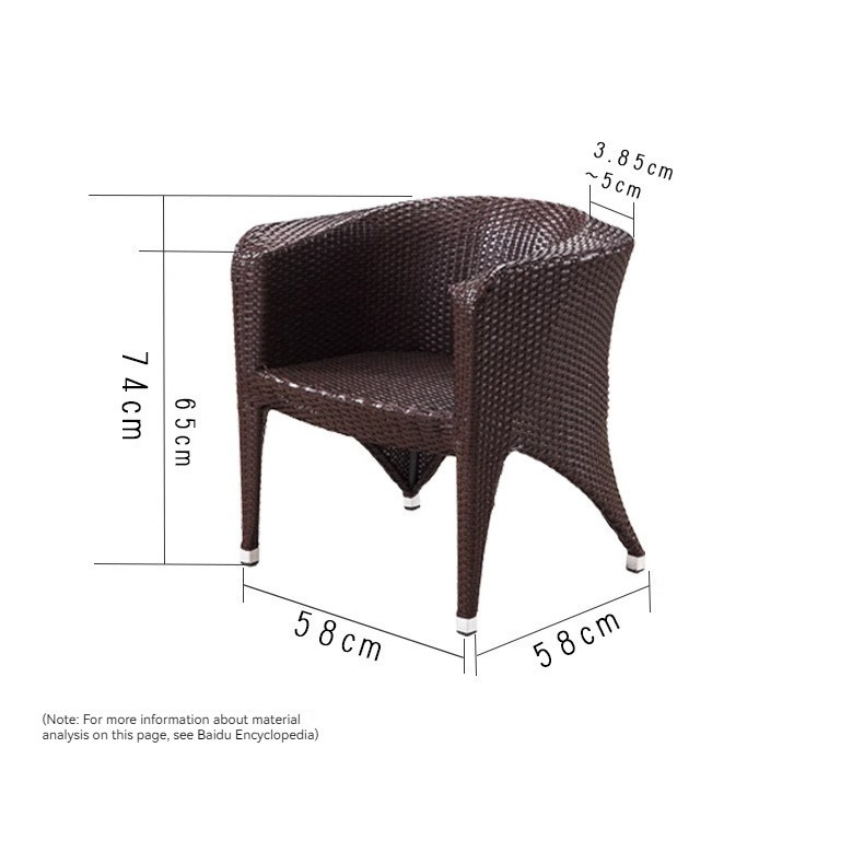 [Pre-order]  Purple Leaf Outdoor Leisure Table and Chair Outdoor Coffee Shop Leisure Chair Iron Art Vine Weaving Table and Chair-Smart-Living