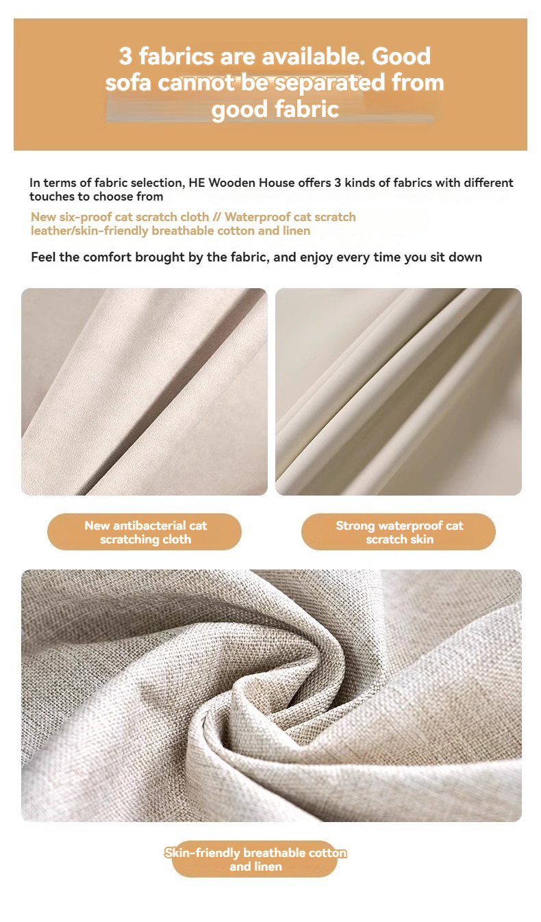 【Showroom】Solid wood sofa bed dual-purpose multi-functional folding sliding bed Japanese-style log small apartment living room single fabric sofa-Smart-Living