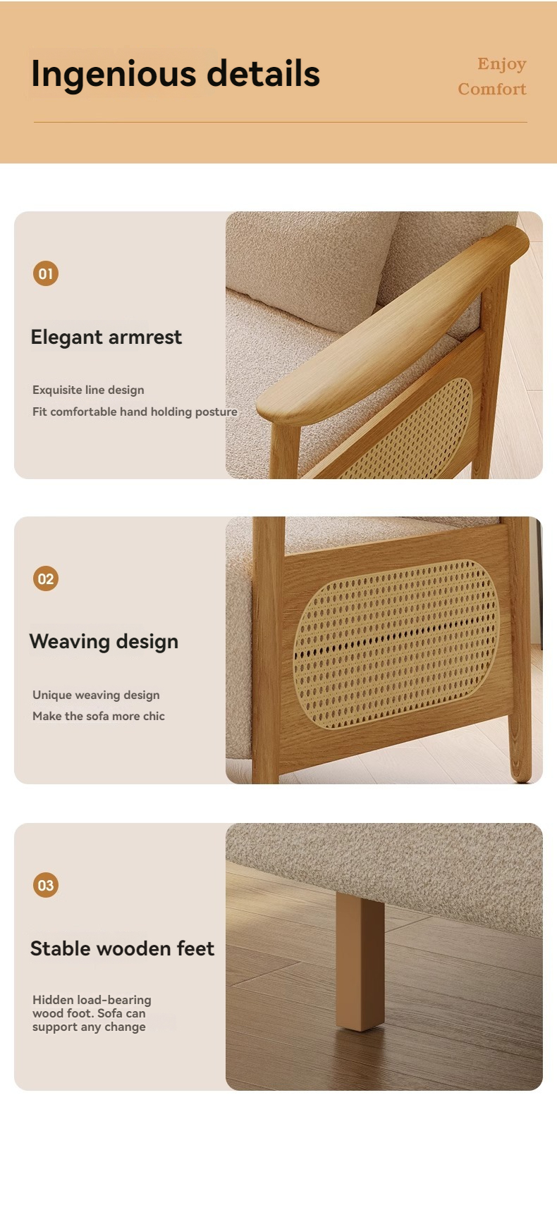 【Showroom】Solid wood sofa bed dual-purpose multi-functional folding sliding bed Japanese-style log small apartment living room single fabric sofa-Smart-Living