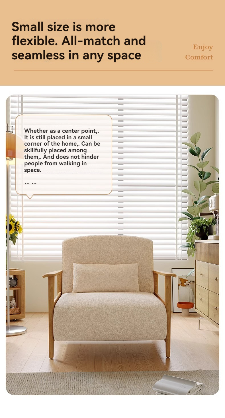 【Showroom】Solid wood sofa bed dual-purpose multi-functional folding sliding bed Japanese-style log small apartment living room single fabric sofa-Smart-Living