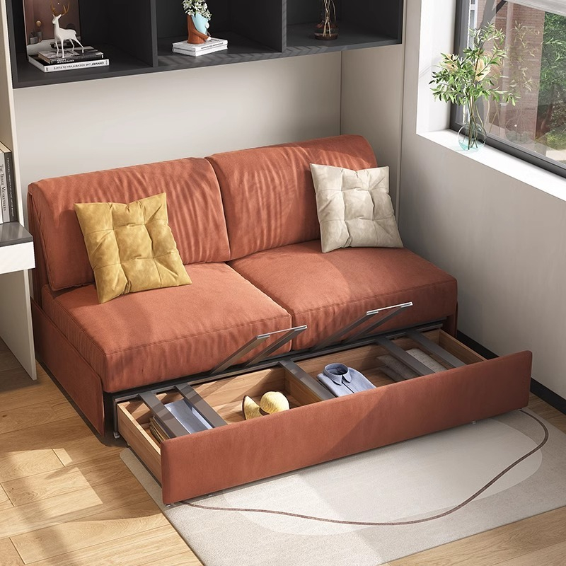 [Pre-order] Single 1.2 meter dual-purpose armless sofa bed foldable double simple small apartment living room multi-functional retractable-Smart-Living