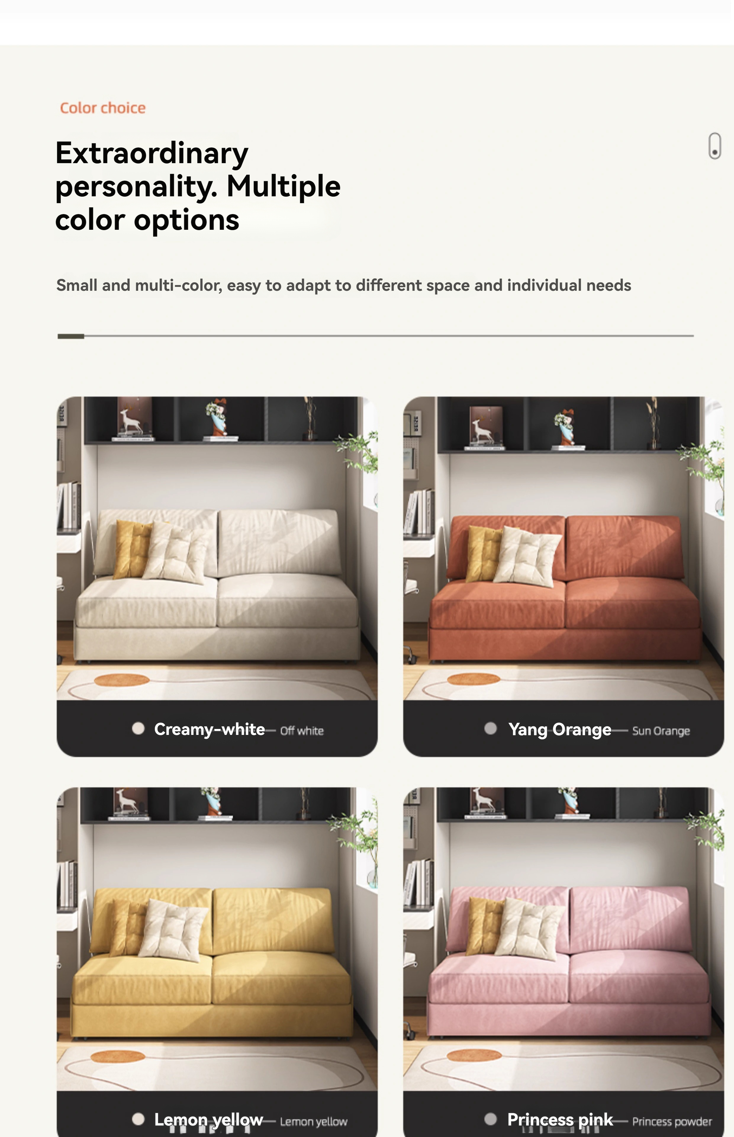 [Pre-order] Single 1.2 meter dual-purpose armless sofa bed foldable double simple small apartment living room multi-functional retractable-Smart-Living