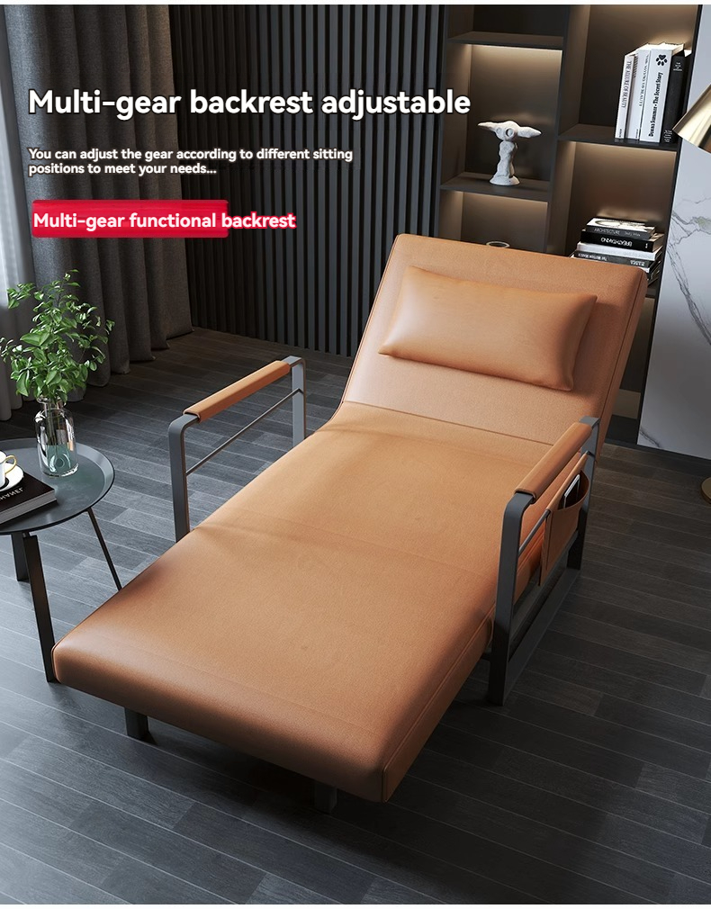 [Pre-order]  Italian minimalist small sofa bed dual-purpose foldable study folding recliner small apartment study push-and-retractable bed-Smart-Living