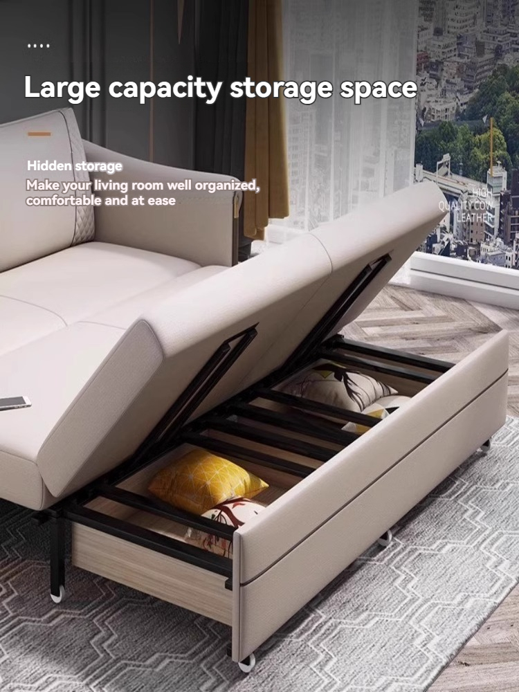 [Pre-order]  Sofa bed 2023 new folding dual-purpose small apartment living room Internet celebrity style technology cloth retractable sofa bed-Smart-Living