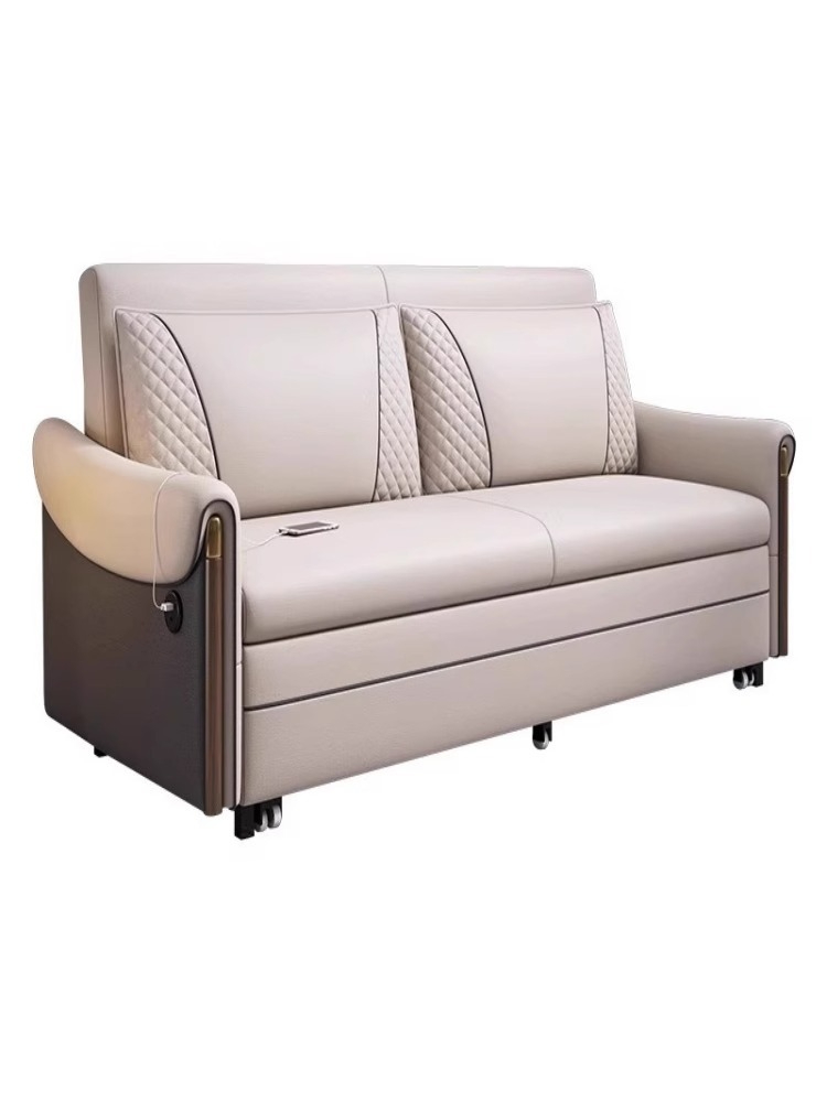 [Pre-order]  Sofa bed 2023 new folding dual-purpose small apartment living room Internet celebrity style technology cloth retractable sofa bed-Smart-Living