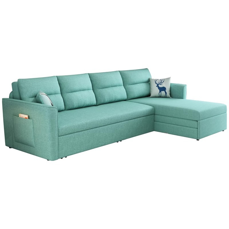 [Pre-order]  Small apartment multifunctional folding sofa bed dual-use single and double economical Internet celebrity cotton and linen simple storage sofa bed-Smart-Living