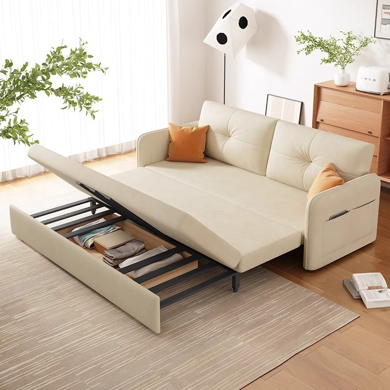 [Pre-order]  Science and technology cloth sofa bed sitting and sleeping dual-use multi-functional folding can be disassembled and washed light luxury style-Smart-Living
