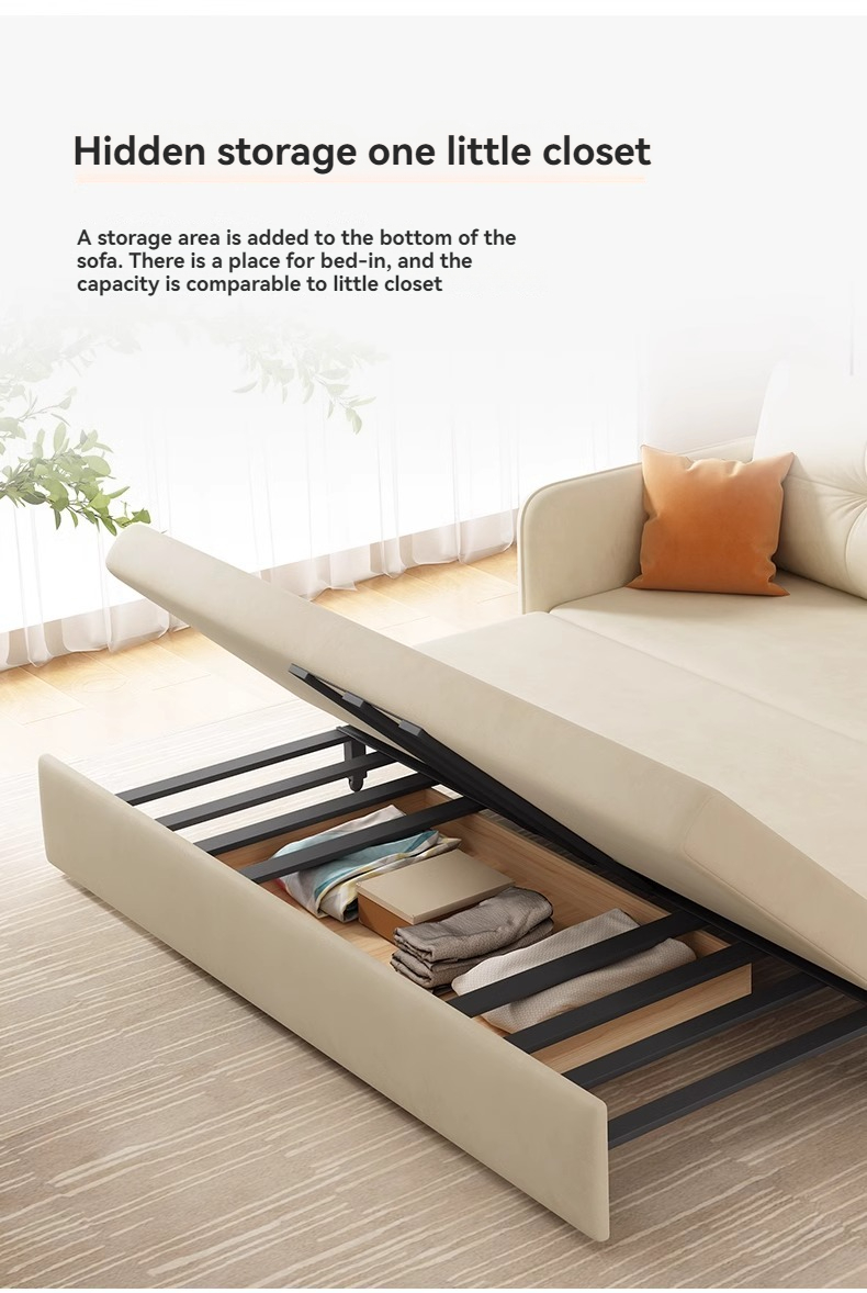 [Pre-order]  Science and technology cloth sofa bed sitting and sleeping dual-use multi-functional folding can be disassembled and washed light luxury style-Smart-Living