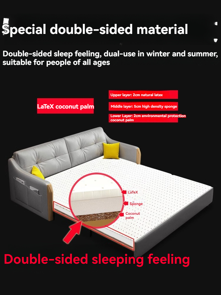 [Pre-order]  Washless technology cloth folding cloth sofa bed double living room multi-purpose simple extension and reduction of household storage-Smart-Living