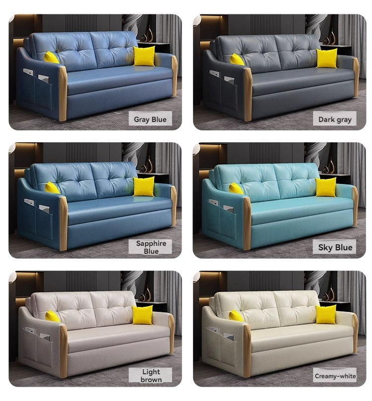 [Pre-order]  Washless technology cloth folding cloth sofa bed double living room multi-purpose simple extension and reduction of household storage-Smart-Living