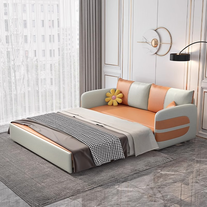 [Pre-order]  Sofa bed multi-functional foldable small bedroom living room Modern simple technology cloth single and double dual-use-Smart-Living