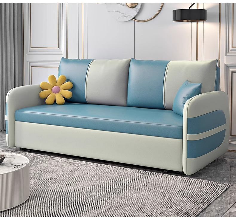 [Pre-order]  Sofa bed multi-functional foldable small bedroom living room Modern simple technology cloth single and double dual-use-Smart-Living
