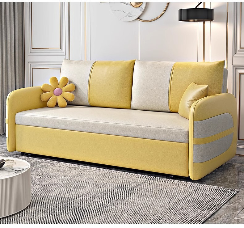 [Pre-order]  Sofa bed multi-functional foldable small bedroom living room Modern simple technology cloth single and double dual-use-Smart-Living