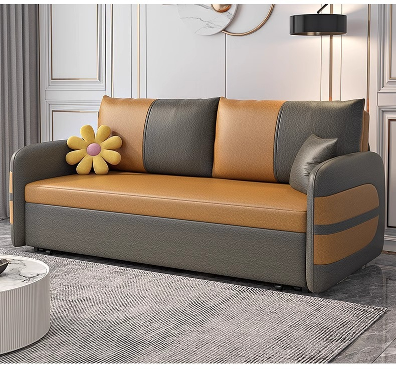 [Pre-order]  Sofa bed multi-functional foldable small bedroom living room Modern simple technology cloth single and double dual-use-Smart-Living