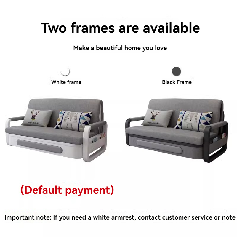 [Pre-order]  Sofa bed dual-purpose simple multi-functional storage extension and reduction of living room push-pull single double sofa folding-Smart-Living
