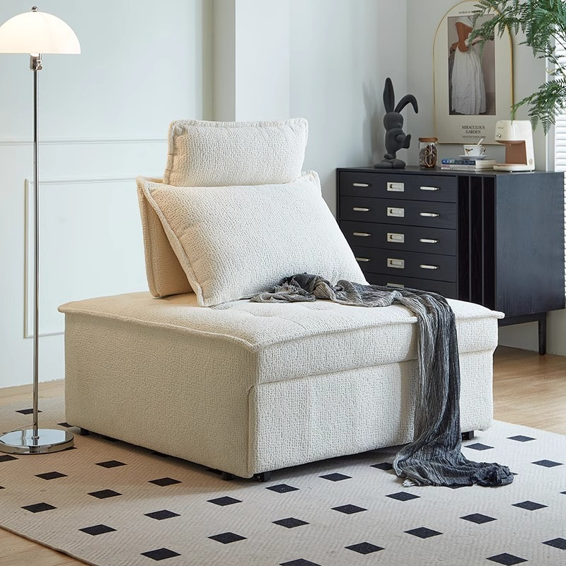 [Showroom] Colourful Foldable Fabric/Leather/Microfiber Leather Sofa Bed -Smart-Living