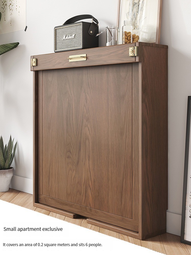 [Pre-order]  Warner's Modern Minimalist Solid Wood Nordic Style Rectangular Telescopic Dining Table and Chair Set For Small Apartments-Smart-Living