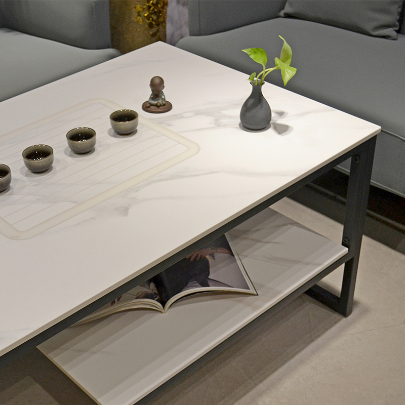 【Showroom】Kung Fu tea table modern simple sofa tea table combination set reception area reception integrated tea tray rock plate tea table-Smart-Living