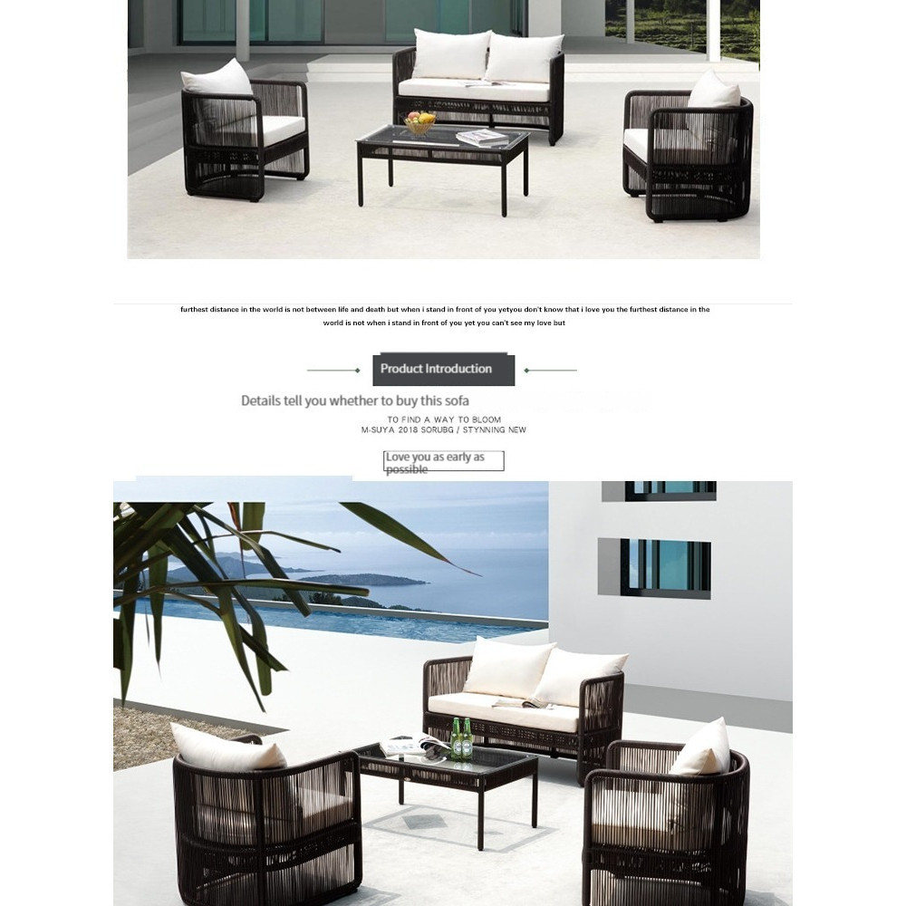 [Pre-order] Outdoor sofa, leisure courtyard garden, outdoor rattan woven sofa, outdoor waterproof and sun drying sofa, double person-Smart-Living