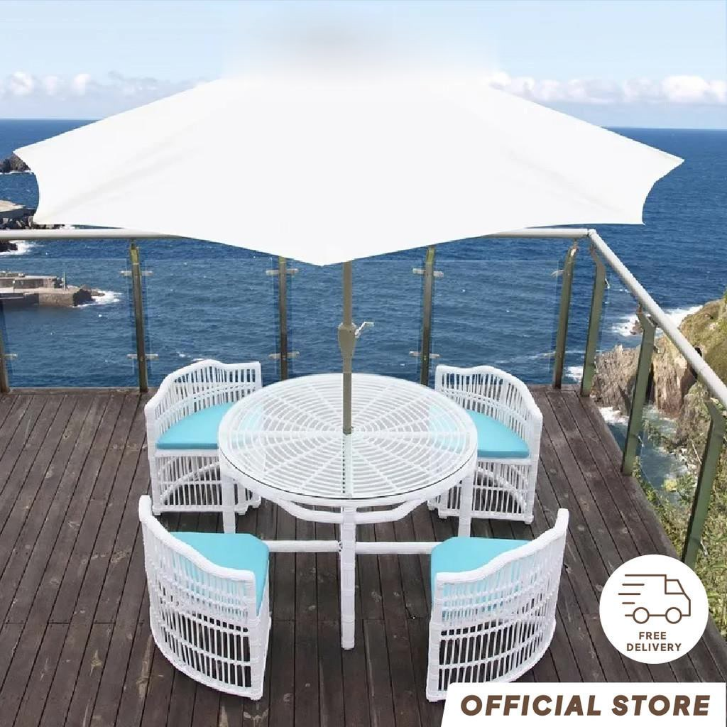 [Pre-order]  Outdoor outdoor leisure balcony with tables, chairs, furniture, rattan chairs, and a five piece creative courtyard-Smart-Living