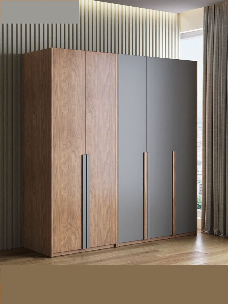 [Pre-order]  Nordic Wardrobe Modern and Simple Home Bedroom Wardrobe Sublet Two Door Three Door Assembled Solid Wood Wardrobe-Smart-Living