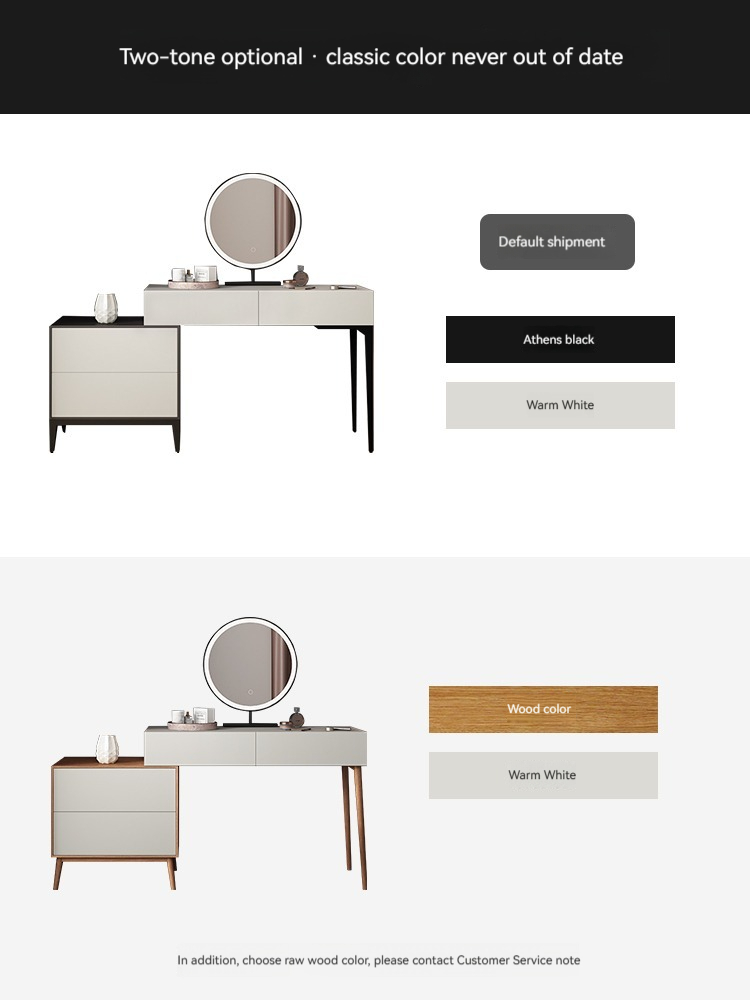 [Pre-order]  Nordic dressing table storage cabinet one bedroom modern simple small unit makeup table network red ins wind makeup table-Smart-Living