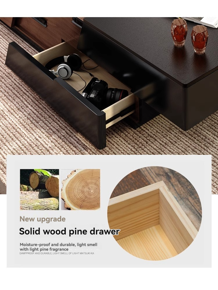 [Pre-order]  Nordic coffee table TV cabinet combination simple modern multi-functional small living room furniture set coffee table-Smart-Living