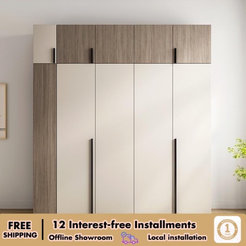 【Pre-Order】Nordic Small Household Bedroom Flat Door Wardrobe Simple Modern Storage Economy Cabinet