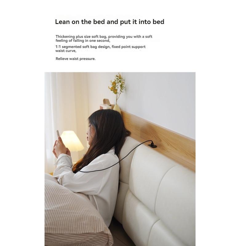 [ Pre Order ]  Wooden Moonlight Bed Modern Simple Tatami High Box Storage Bed Storage Small -Smart-Living