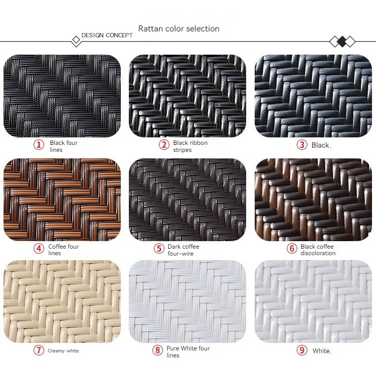 [Pre-order]  Outdoor garden courtyard leisure rattan weaving table and chair combination outdoor outdoor outdoor balcony-Smart-Living