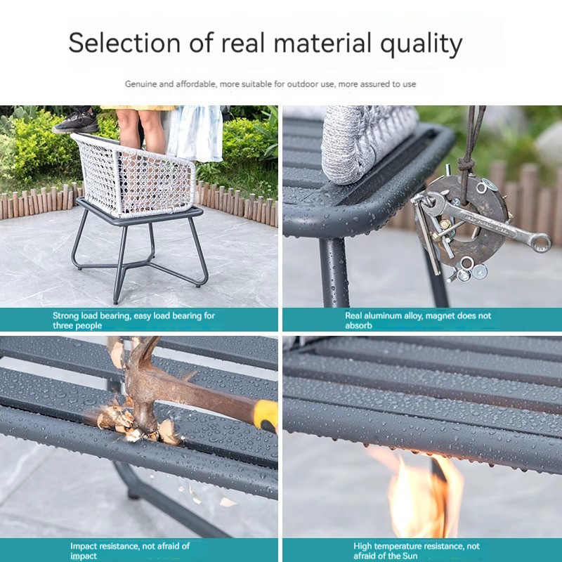 [Pre-order]  Creative Leisure Outdoor Table and Chair Combination Garden Garden Outdoor Terrace Balcony Vine Weaving Chair Vine Chair-Smart-Living