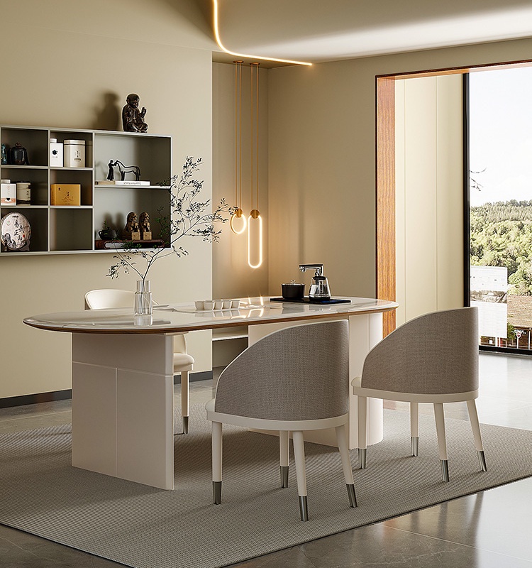 [Pre-order]  Intelligent Living Room Water Pot Integrated Solid Wood Supercrystalline Stone Tea Table / Coffee Table-Smart-Living