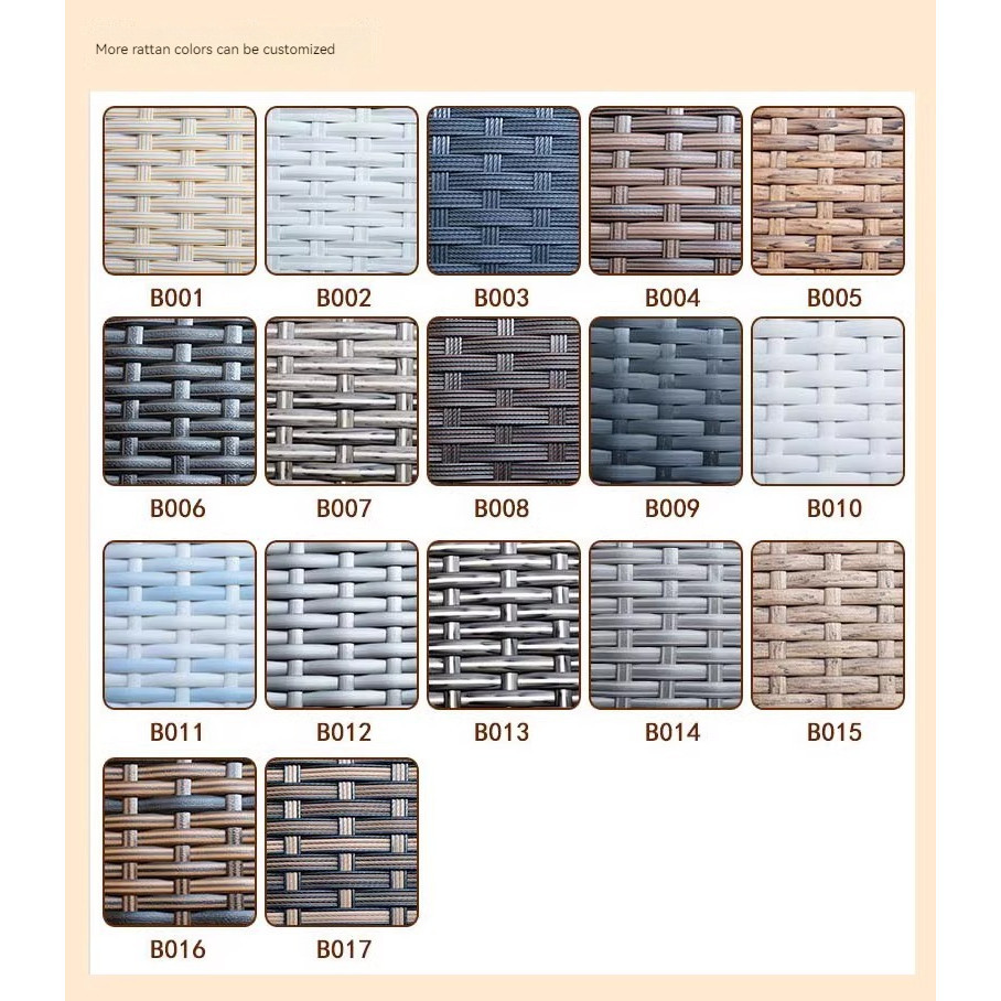 [Pre-order]  Outdoor table, chair, rattan chair combination, courtyard, leisure rattan weaving terrace, outdoor villa, courtyard-Smart-Living