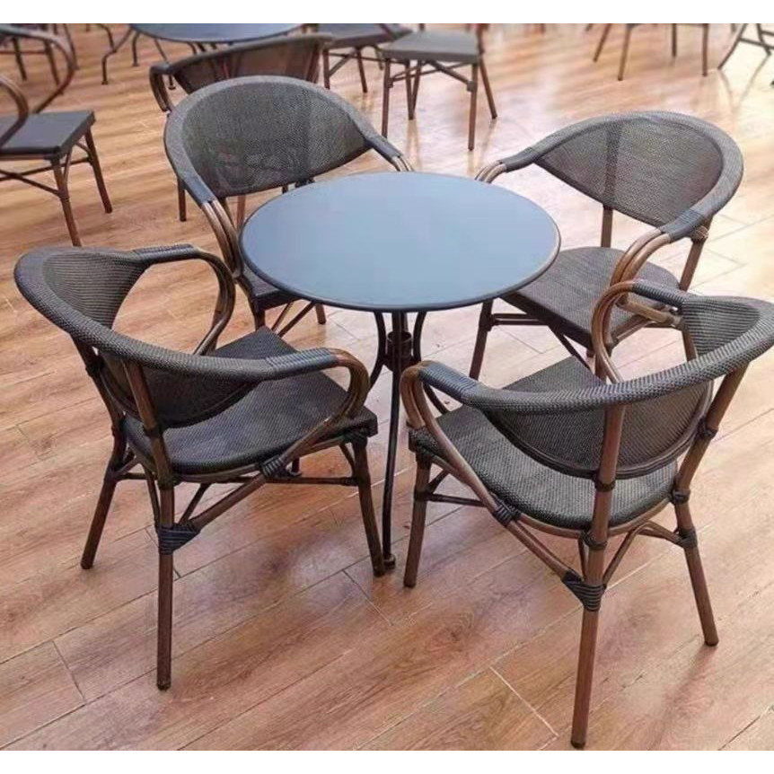 [Pre-order]  Outdoor Table and Chair Courtyard Balcony Garden Vine Chair Three Piece Set Outdoor Dessert Milk Tea Shop Leisure-Smart-Living