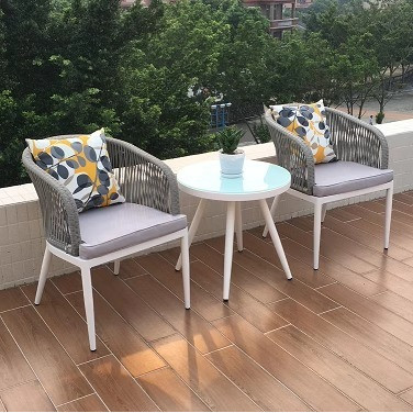 [Pre-order] Outdoor North Ouyang Terrace Small Tables and Chairs Tea Table Vine Chair Net Red Outdoor Waterproof Sunscreen-Smart-Living