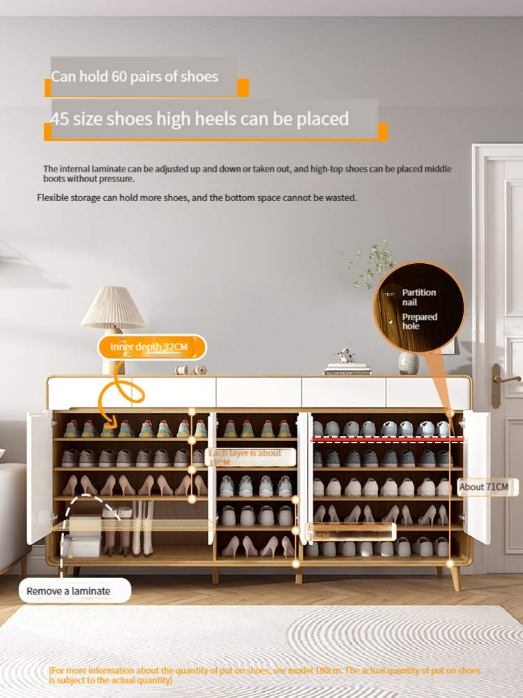 [Pre-order]  Nordic Shoes Cabinet Modern Simple Multi-Functional Home Door Large Capacity Storage Cabinet Entry Hall Entrance Storage Cabinet-Smart-Living