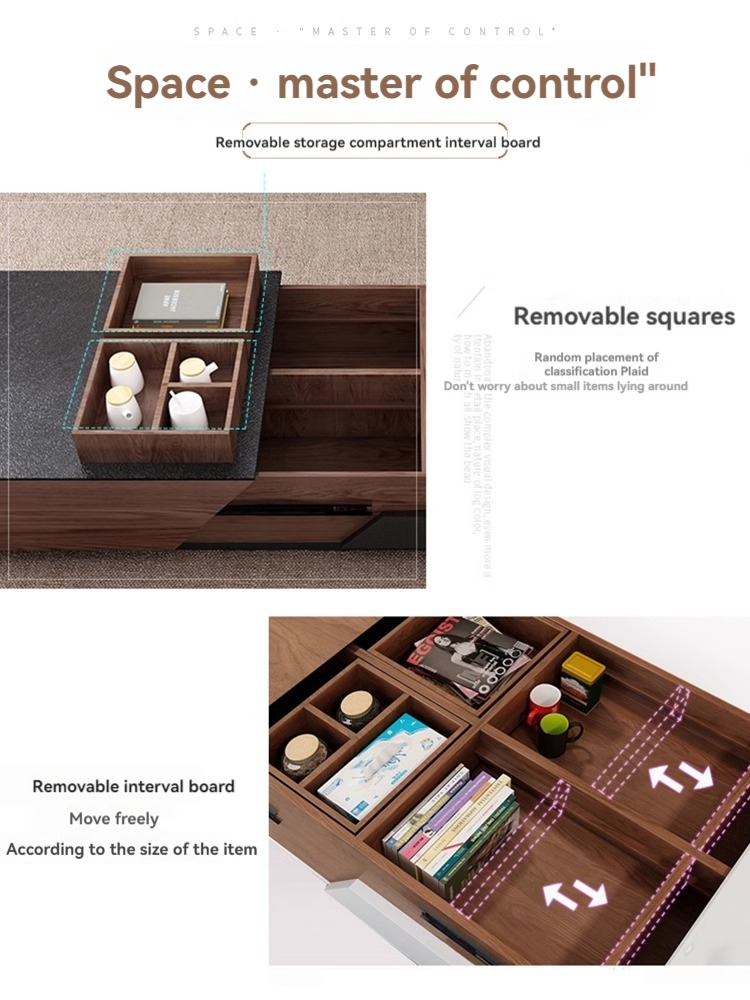 [Pre-order]  Nordic coffee table TV cabinet combination simple modern multi-functional small living room furniture set coffee table-Smart-Living