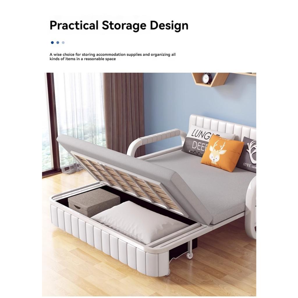[Pre-order]  Cream wind living room simple small apartment sofa bed sheet person double foldable telescopic dual-use balco-Smart-Living