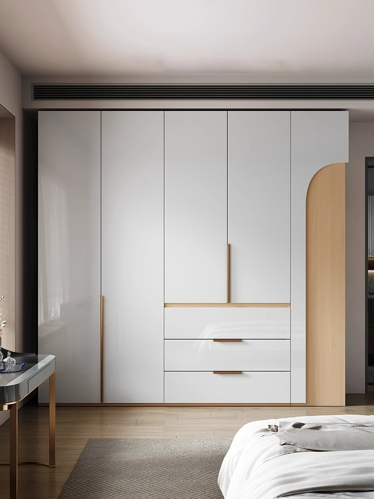 [Pre-order]  Home bedroom simple modern flat door four doors five door combination finished product storage wardrobe-Smart-Living