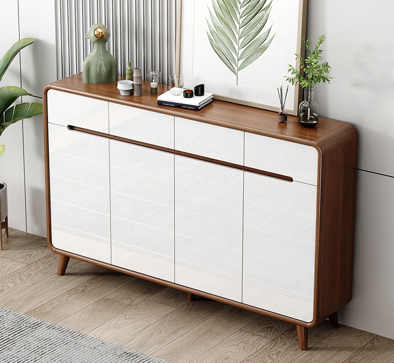 [Pre-order]  Light luxury Shoe Cabinet Home Door Large Capacity Paint Foyer Cabinet Entry Door Entrance Cabinet Storage Cabinet Balcony Storage Cabinet-Smart-Living