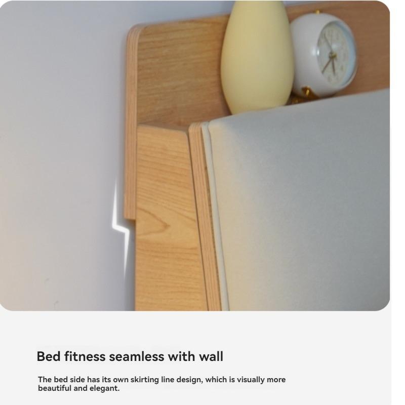 [ Pre Order ]  Wooden Moonlight Bed Modern Simple Tatami High Box Storage Bed Storage Small -Smart-Living