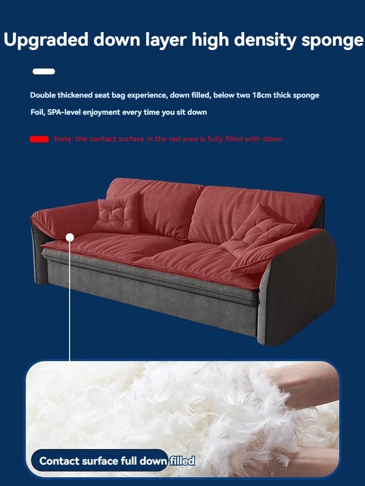 [pre-order]Down elephant ear sofa bed, foldable dual-purpose small unit living room, internet celebrity multi-functional telescopic bed-Smart-Living