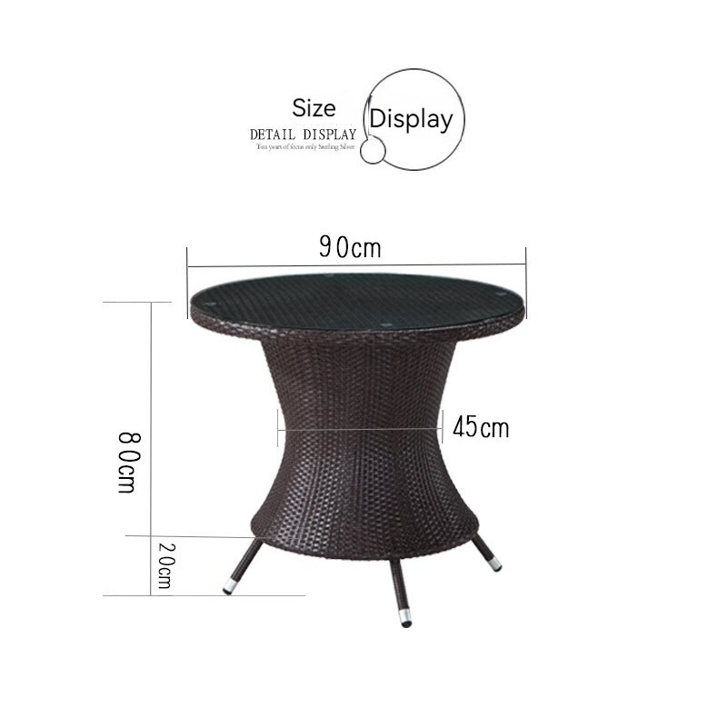 [Pre-order]  Purple Leaf Outdoor Leisure Table and Chair Outdoor Coffee Shop Leisure Chair Iron Art Vine Weaving Table and Chair-Smart-Living