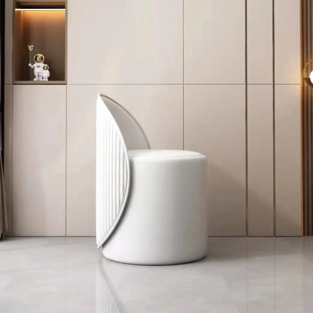 [Pre-order]  Internet celebrity girl bedroom room dressing table dedicated chair backrest modern light luxury simple makeup chair household tables and chairs-Smart-Living