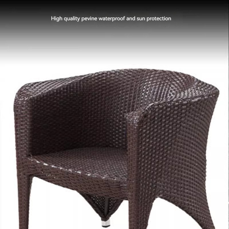 [Pre-order]  Purple Leaf Outdoor Leisure Table and Chair Outdoor Coffee Shop Leisure Chair Iron Art Vine Weaving Table and Chair-Smart-Living