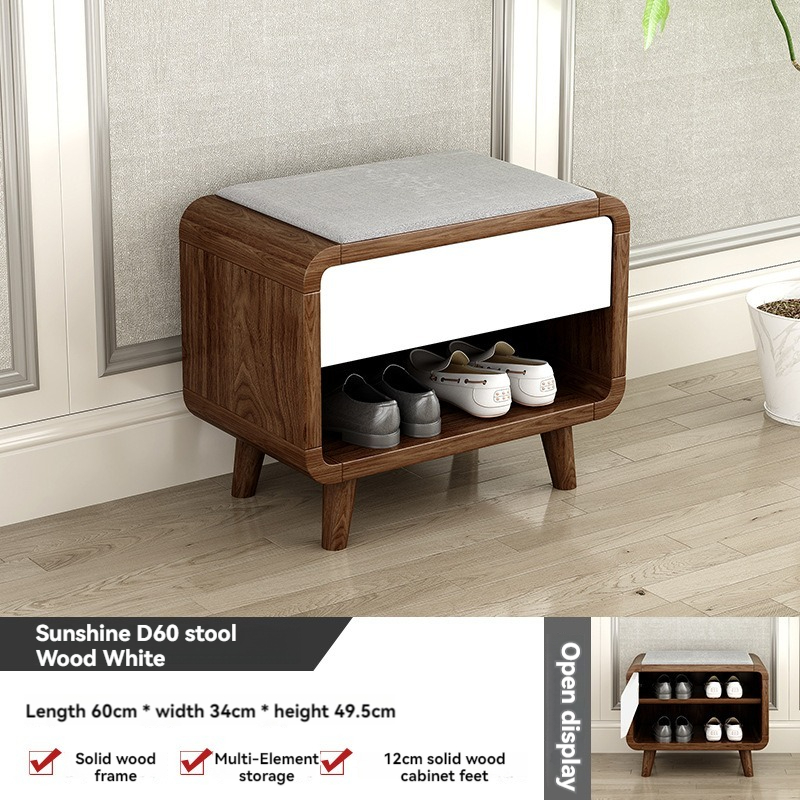[Pre-order]  Entrance Shoe Cabinet Shoe Stool At the Door Large Capacity Into the Living Room Storage-Smart-Living