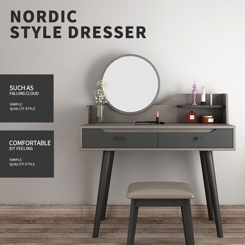 [Pre-order]  Black Oak Nordic Minimalist Varese Dressing Table DST0020ZJ -MUY -NUL-Smart-Living