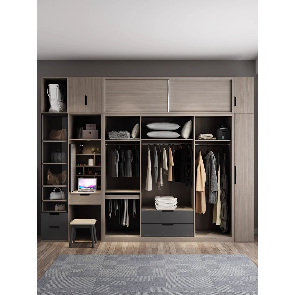 [Pre-order]  Sliding door wardrobe modern minimalist multi-functional combination storage cabinet