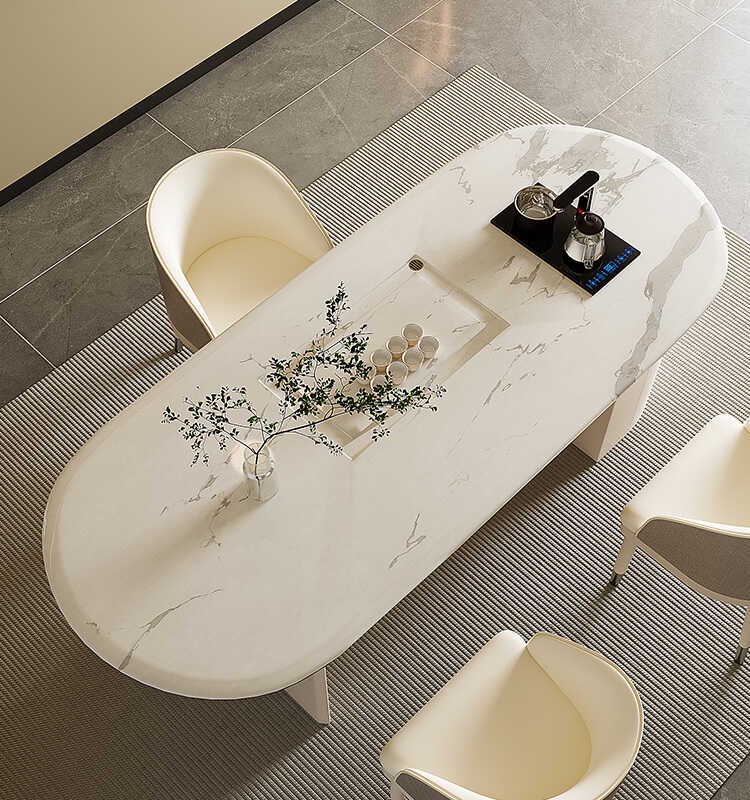 [Pre-order]  Intelligent Living Room Water Pot Integrated Solid Wood Supercrystalline Stone Tea Table / Coffee Table-Smart-Living