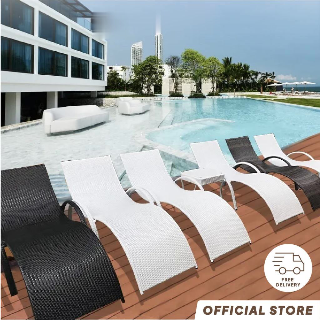 [Pre-order] Outdoor rattan bed recliner balcony leisure courtyard hotel sofa sleep rest recliner swimming pool rattan woven-Smart-Living